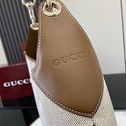 Fortok Gucci B Medium Shoulder Bag Beige Canvas 820169 49x46x4cm - 6