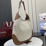 Fortok Gucci B Medium Shoulder Bag Beige Canvas 820169 49x46x4cm - 3