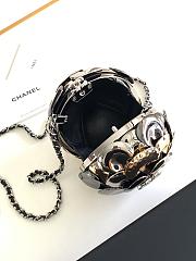 Fortok Chanel Camellia CC Sphere Minaudière Metallic And Crystal Bag - 5