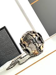 Fortok Chanel Camellia CC Sphere Minaudière Metallic And Crystal Bag - 4