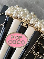 Fortok Chanel Popcorn Minaudiere Resin, Enamel, Imitation Pearls & Gold-Tone Metal White, Black & Light Pink - 2