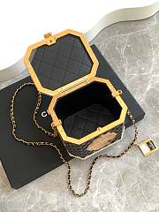 Fortok Chanel Tea Box Minaudiere Resin, Enamel, Imitation Pearls & Gold-Tone Metal Black & Gold - 2