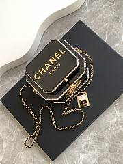 Fortok Chanel Tea Box Minaudiere Resin, Enamel, Imitation Pearls & Gold-Tone Metal Black & Gold - 4
