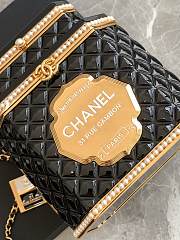 Fortok Chanel Tea Box Minaudiere Resin, Enamel, Imitation Pearls & Gold-Tone Metal Black & Gold - 5