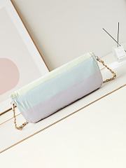 Fortok Chanel Waist Bag Printed Denim Pink Ivory AS4718 19x45x9cm - 6