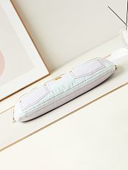 Fortok Chanel Waist Bag Printed Denim Pink Ivory AS4718 19x45x9cm - 5