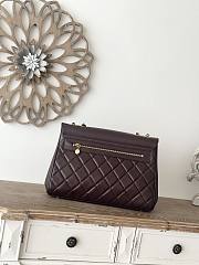 Fortok Chanel Classic Flap Maxi Jumbo CC Chain Shoulder Bag Brown Lambskin 33x11x23cm - 4