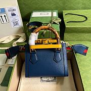 Fortok Gucci Diana Small Tote Bag Dark Blue 660195 27cm - 4