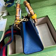 Fortok Gucci Diana Small Tote Bag Dark Blue 660195 27cm - 6