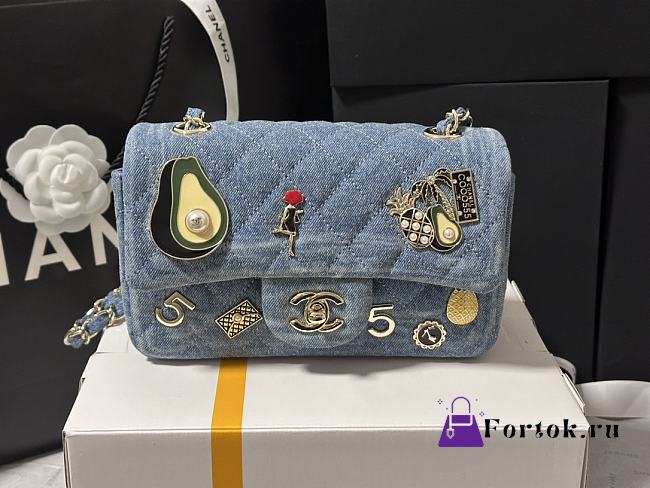 Fortok Chanel 24K Vintage Denim Bag 20cm - 1