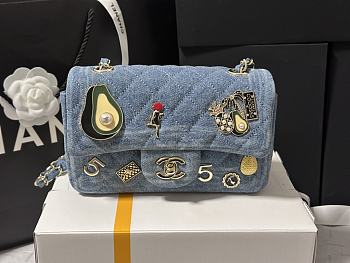 Fortok Chanel 24K Vintage Denim Bag 20cm