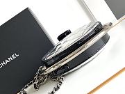 Fortok Chanel Round Bag Metallic Silver 18x18x4cm - 6