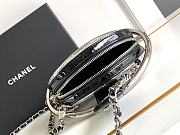 Fortok Chanel Round Bag Metallic Silver 18x18x4cm - 5