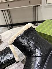 Fortok Gucci Sheepskin Snow Boots Black - 6