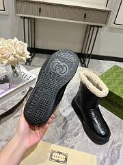 Fortok Gucci Sheepskin Snow Boots Black - 2