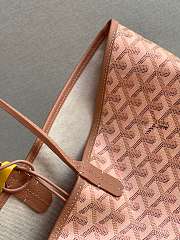 Fortok Goyard Goyardine Pearly Coral St. Louis Tote Bag 40x20x34cm  - 4