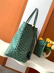 Fortok Goyard Goyardine Green St. Louis Tote Bag 40x20x34cm  - 4