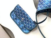 Fortok Goyard Goyardine Hobo Bag Dark Blue 43x14x27cm - 4