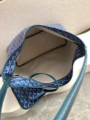 Fortok Goyard Goyardine Hobo Bag Dark Blue 43x14x27cm - 2