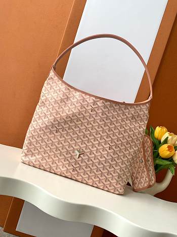 Fortok Goyard Goyardine Hobo Bag Pearly Coral 43x14x27cm