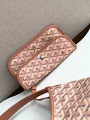 Fortok Goyard Goyardine Hobo Bag Pearly Coral 43x14x27cm - 5