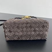 Fortok Bottega Veneta Andiamo Suede Bag Dark Brown 743572 32x25x11cm - 6