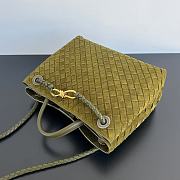 Fortok Bottega Veneta Andiamo Suede Bag Green 743572 32x25x11cm - 4