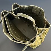 Fortok Bottega Veneta Andiamo Suede Bag Green 743572 32x25x11cm - 5
