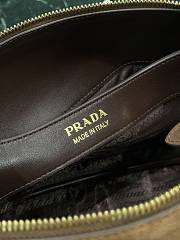 Fortok Prada Medium Brown Suede Shoulder Bag 28x16x10.5cm - 3