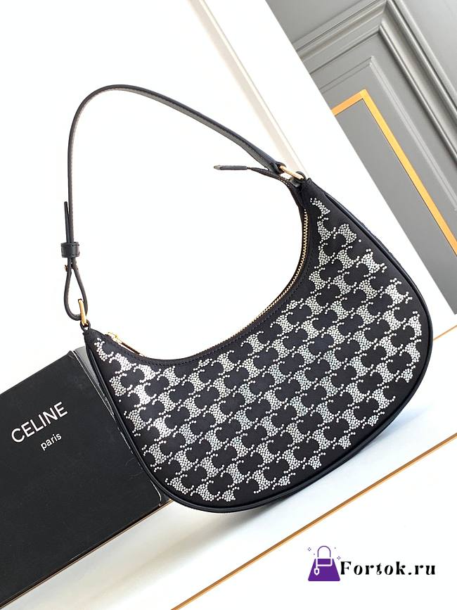 Fortok Celine Ava Triomphe Diamond Frosted Handbag 24.5x17x9cm - 1