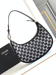Fortok Celine Ava Triomphe Diamond Frosted Handbag 24.5x17x9cm - 1