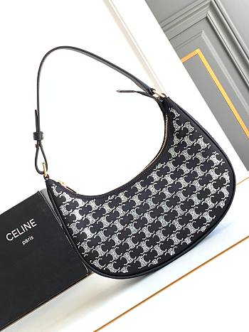 Fortok Celine Ava Triomphe Diamond Frosted Handbag 24.5x17x9cm