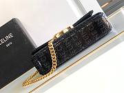 Fortok Celine Sequin Arc de Triomphe Chain Bag Black 197993 20.5x10.5x4cm - 4