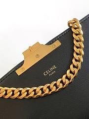 Fortok Celine Sequin Arc de Triomphe Chain Bag Black 197993 20.5x10.5x4cm - 3