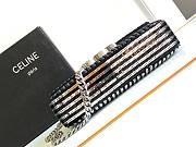 Fortok Celine Sequin Arc de Triomphe Chain Bag Black & Silver 197993 20.5x10.5x4cm - 6