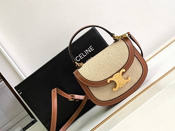 Fortok Celine Mini Besace Smooth Cowhide Leather Arc de Triomphe Bag 110412 15.5x11.5x5cm
