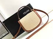 Fortok Celine Mini Besace Smooth Cowhide Leather Arc de Triomphe Bag 110412 15.5x11.5x5cm - 2