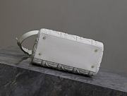 Fortok Dior Lady Dior Bag White Graphic Cannage Calfskin 24x11x20cm - 5