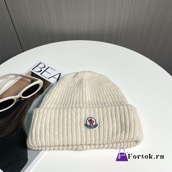 Fortok Moncler Classic Knitted Beanie White - 1