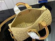 Fortok Louis Vuitton Keepall Bandoulière 25 Bag Natural Beige Damier Raffia M25010 15x11x25cm - 5