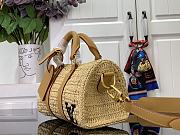 Fortok Louis Vuitton Keepall Bandoulière 25 Bag Natural Beige Damier Raffia M25010 15x11x25cm - 4