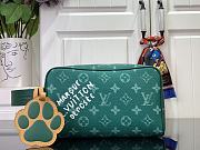 Fortok Louis Vuitton Locker Dopp Kit Bag Green Damier Graphite Canvas M83112 23x13x12cm  - 1