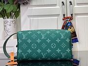 Fortok Louis Vuitton Locker Dopp Kit Bag Green Damier Graphite Canvas M83112 23x13x12cm  - 4