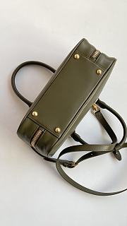 Fortok Miu Miu Military Green Arcadie Leather Bag 27x12x9cm - 5