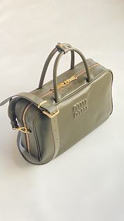 Fortok Miu Miu Green Leather Beau Bag 34.5x22x12cm - 6