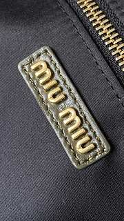 Fortok Miu Miu Green Leather Beau Bag 34.5x22x12cm - 3