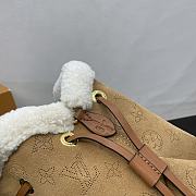Fortok Louis Vuitton Bella Bag Beige Suede Leather M11839 19x22x14cm - 4