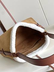 Fortok Louis Vuitton CarryAll PM Bag Beige Suede Leather M11843 29x24x12cm - 4