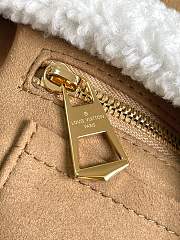 Fortok Louis Vuitton CarryAll PM Bag Beige Suede Leather M11843 29x24x12cm - 2