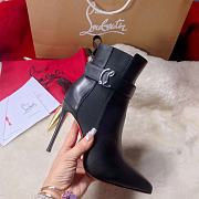 Fortok Christian Louboutin So Cl Chelsea 85 Black Leather Ankle Boots - 6
